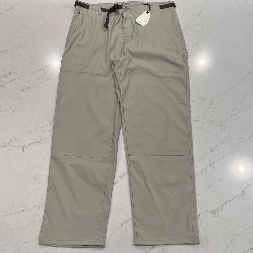 Prana NEW‎ Mens 40 x 32 Stretch Zion Carpenter Pant Stoned Beige Cargo Hiking